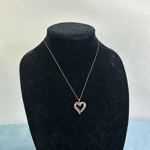 Touchstone Crystal by Swarovski Rose Gold 14kt Heart Necklace